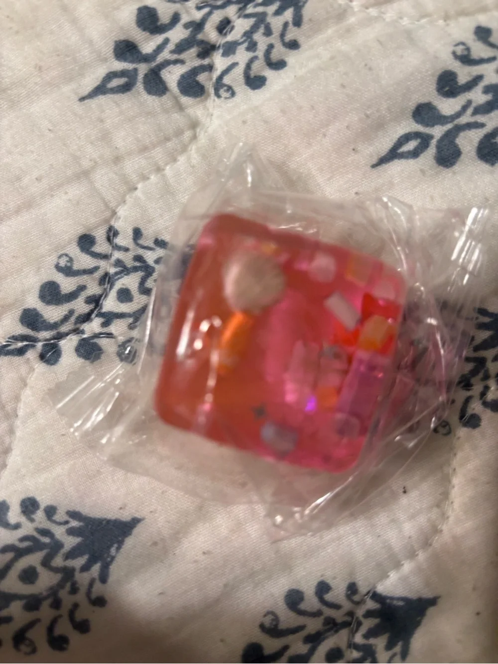 Pink Squishy Sensory Toy for Kids - Decorative Glitter Cube